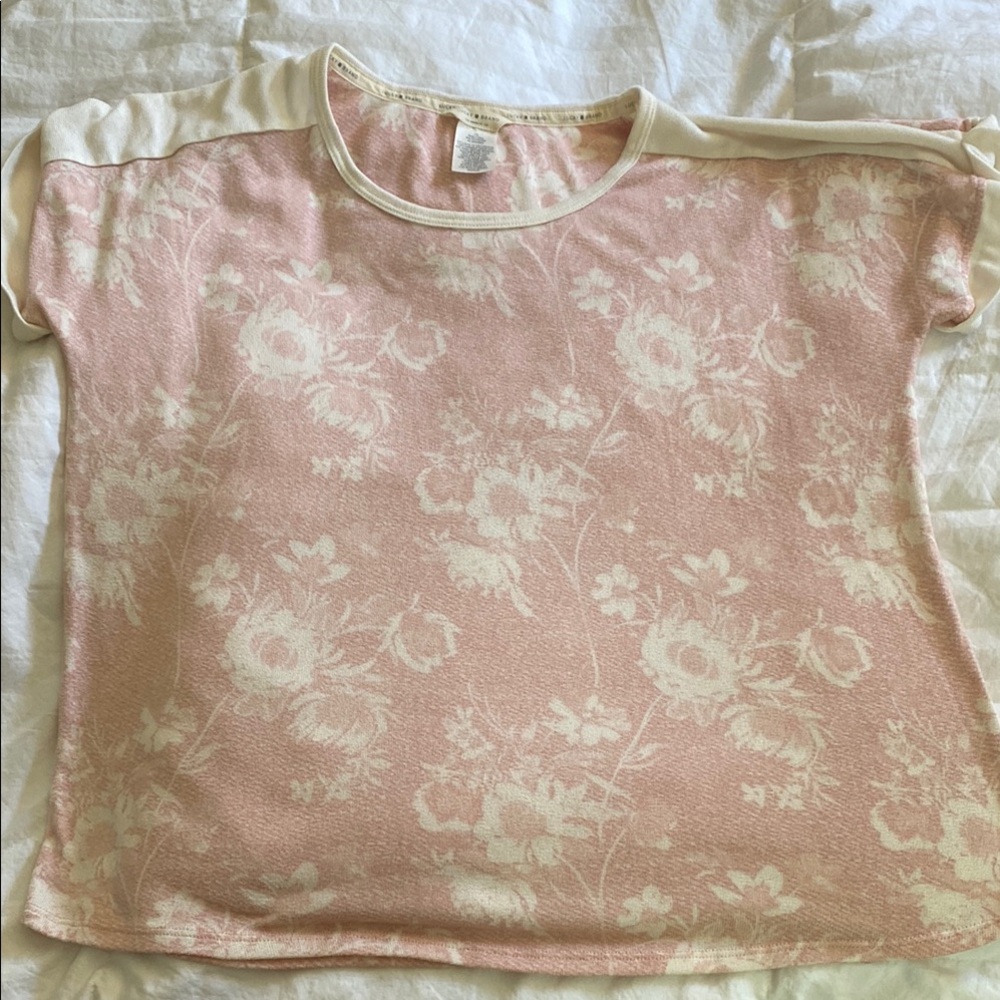 ✨Lucky Brand Pink and White Floral Pajama Top - Large - Picture 2 of 5